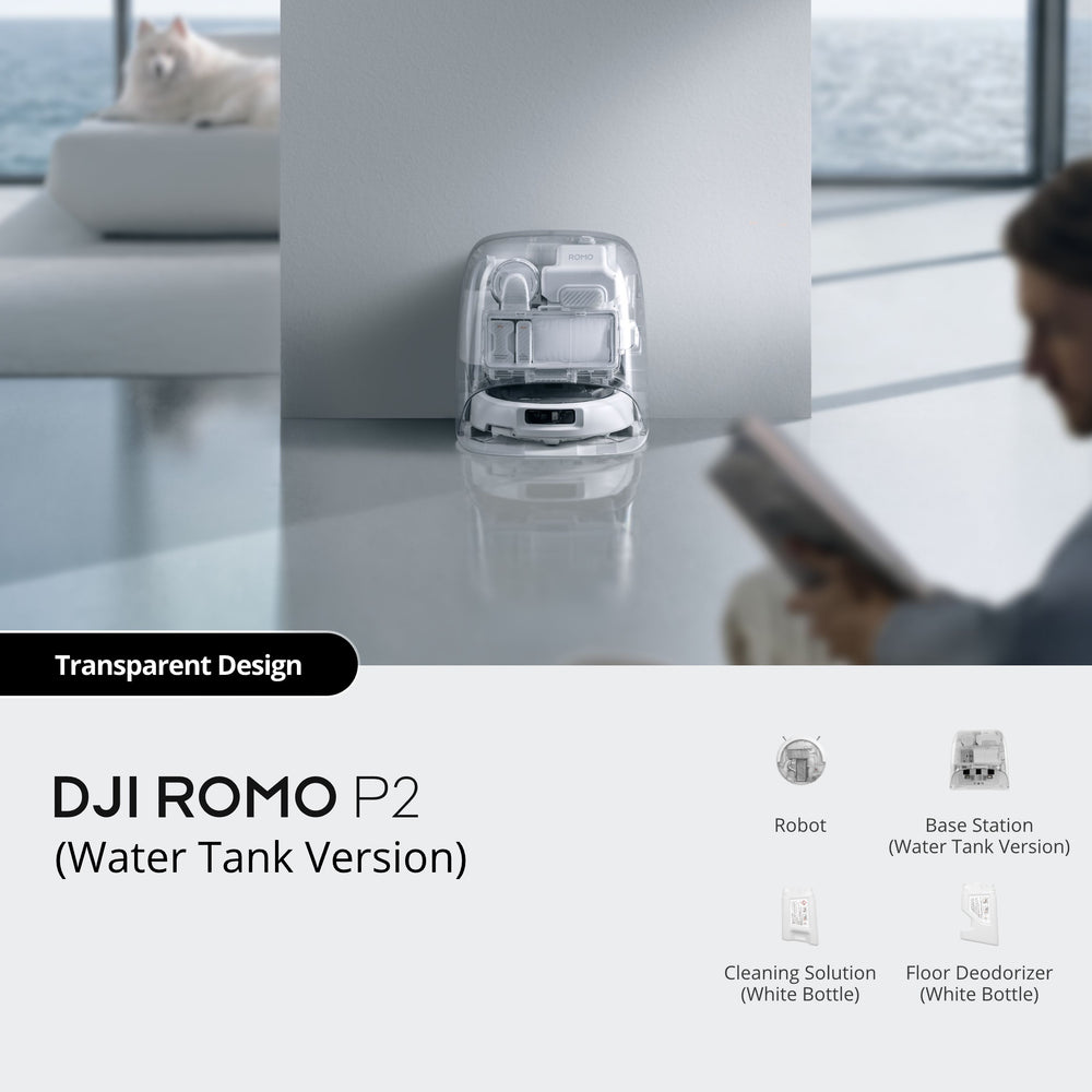 DJI ROMO P2 Robotic Vacuum Cleaner (Water Tank Version)