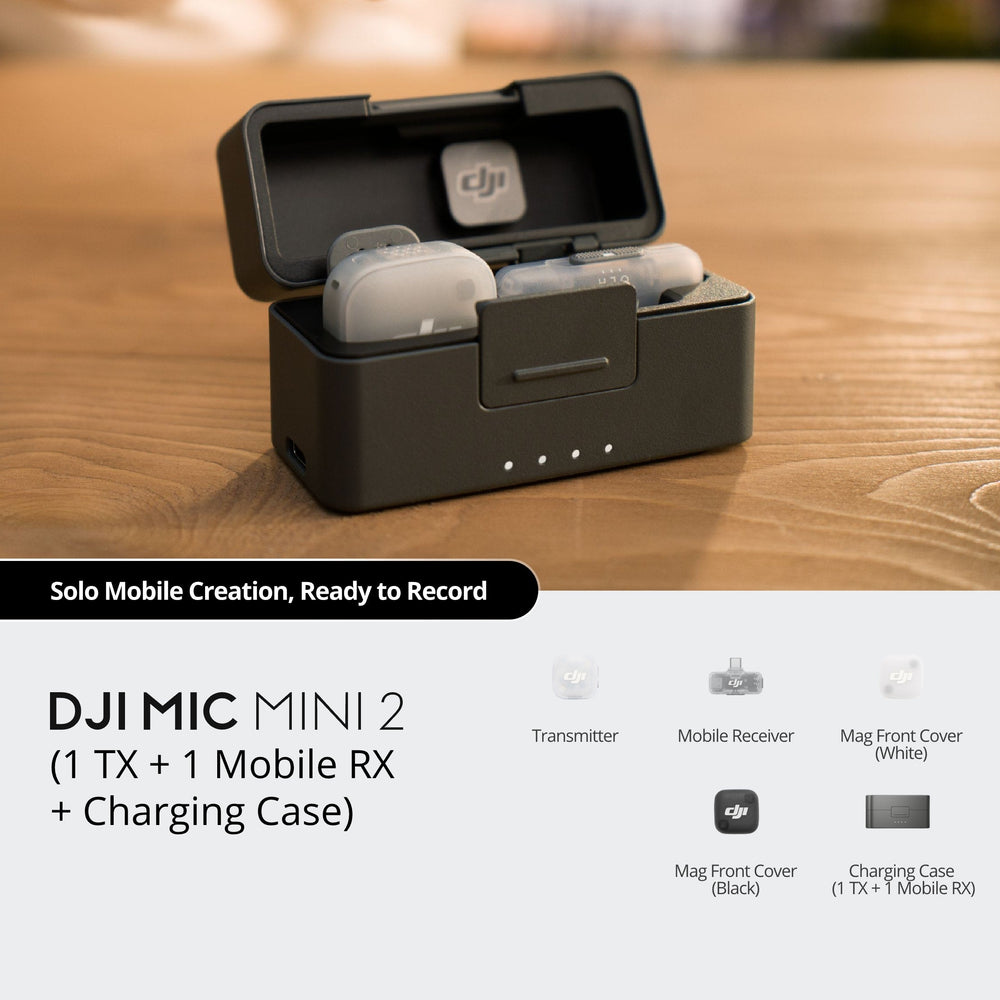 DJI Mic Mini 2 (1 Sender + 1 Handy-Empfänger + Ladeschale)
