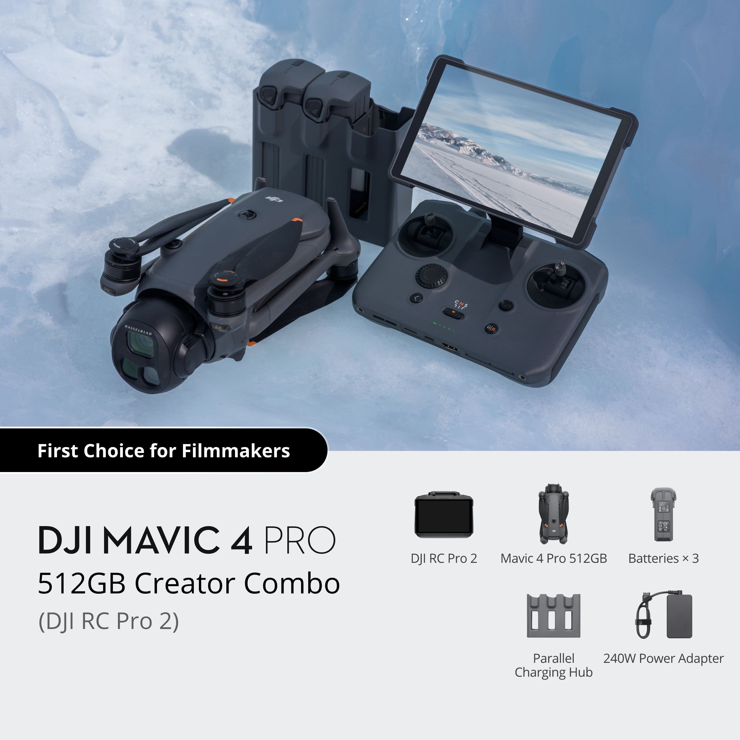 DJI Mavic 4 Pro Drohne 512GB Creator Combo mit RC Pro 2 Fernsteuerung