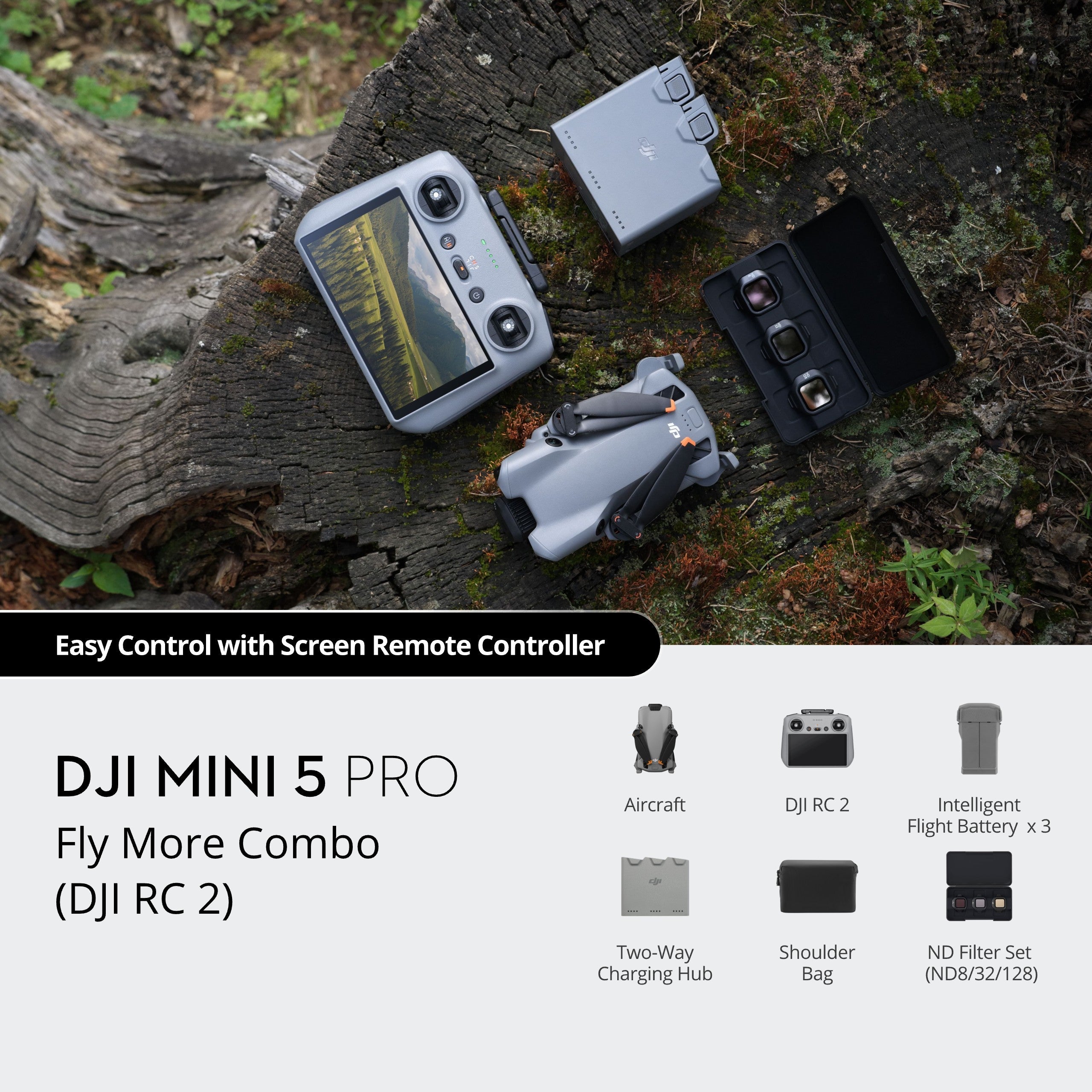 DJI Mini 5 Pro Drohne Fly More Combo mit RC 2 Fernsteuerung