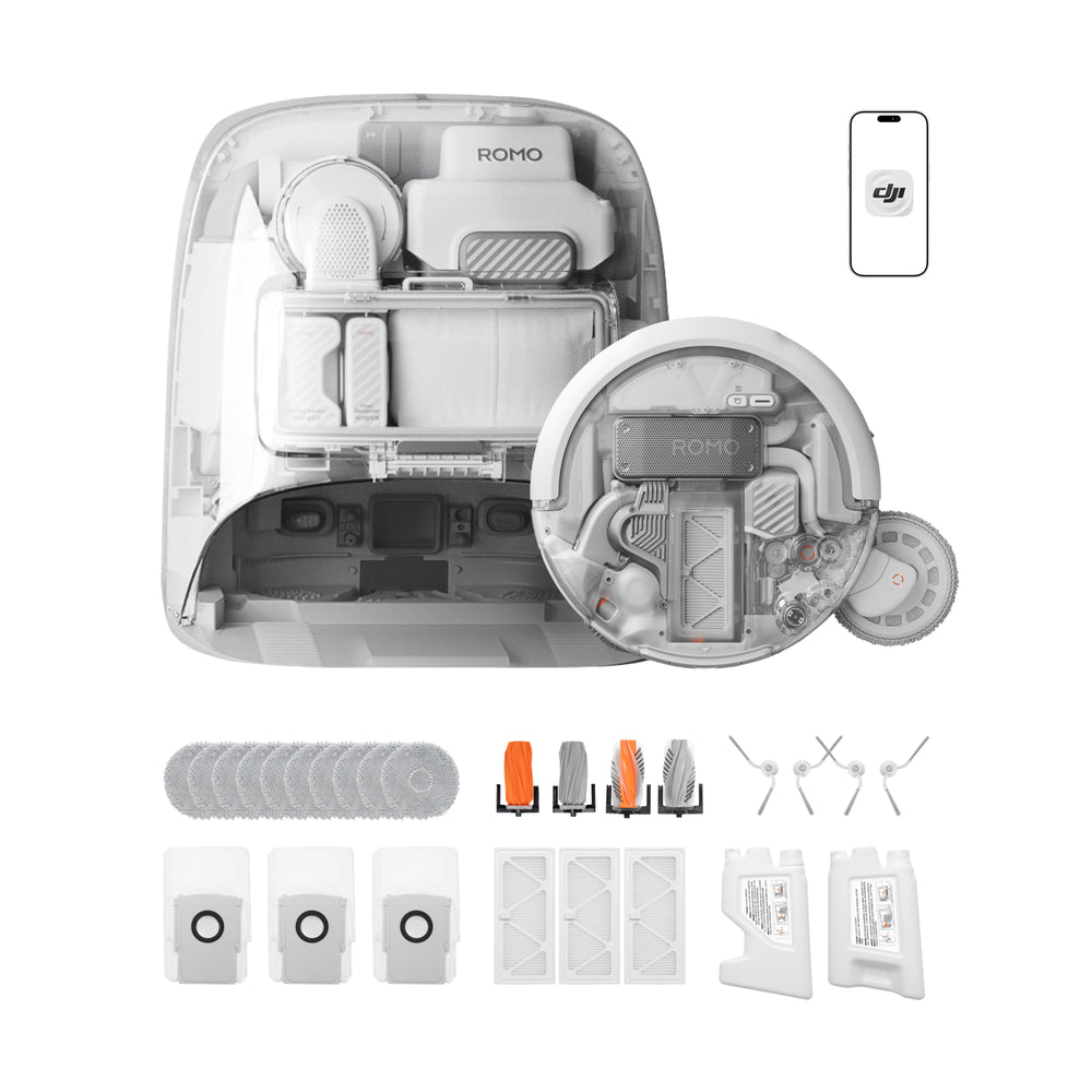 DJI ROMO P2 Robotic Vacuum Cleaner (Water Tank Version) - Clean More Combo