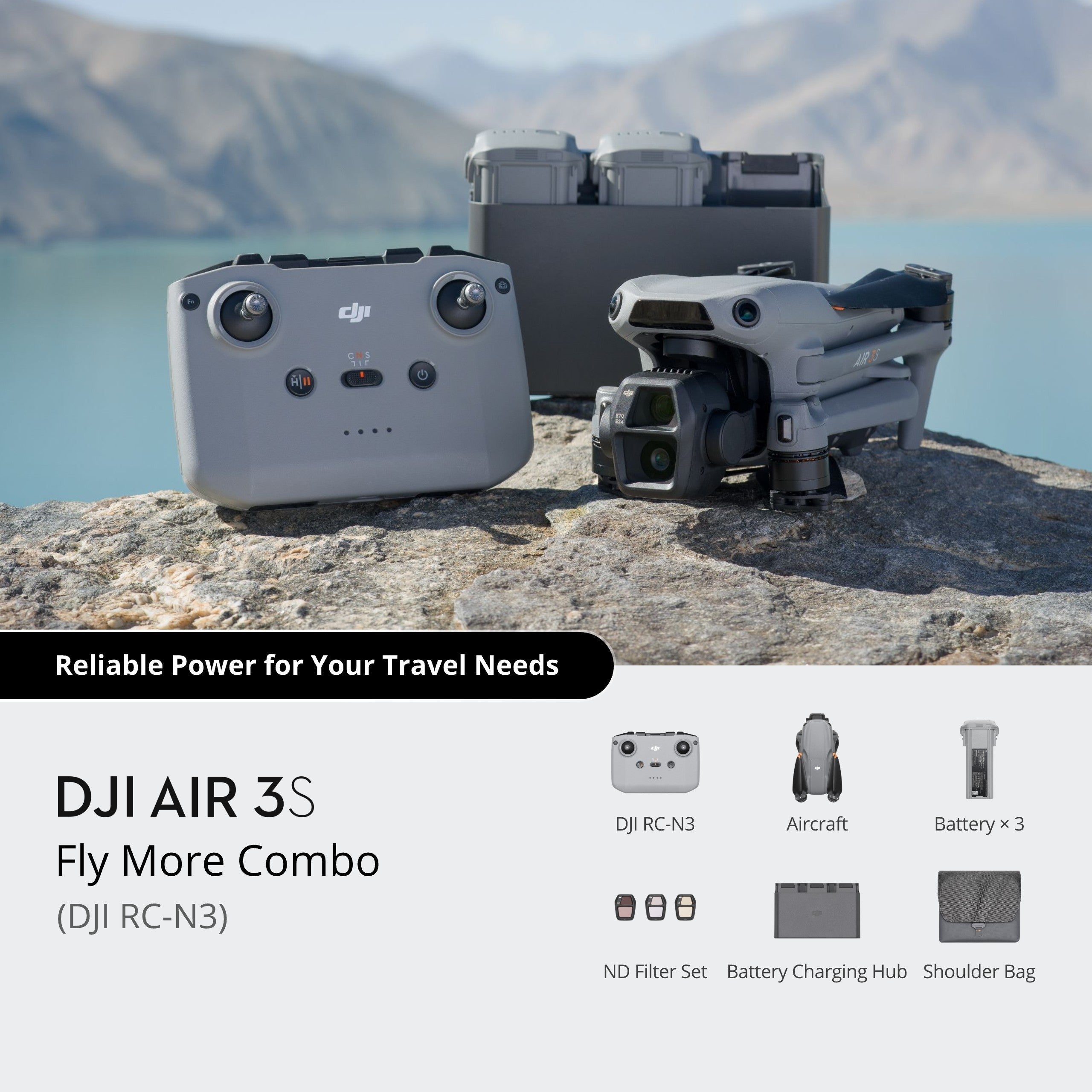 DJI Air 3S Fly More Combo mit RC-N3 Fernsteuerung