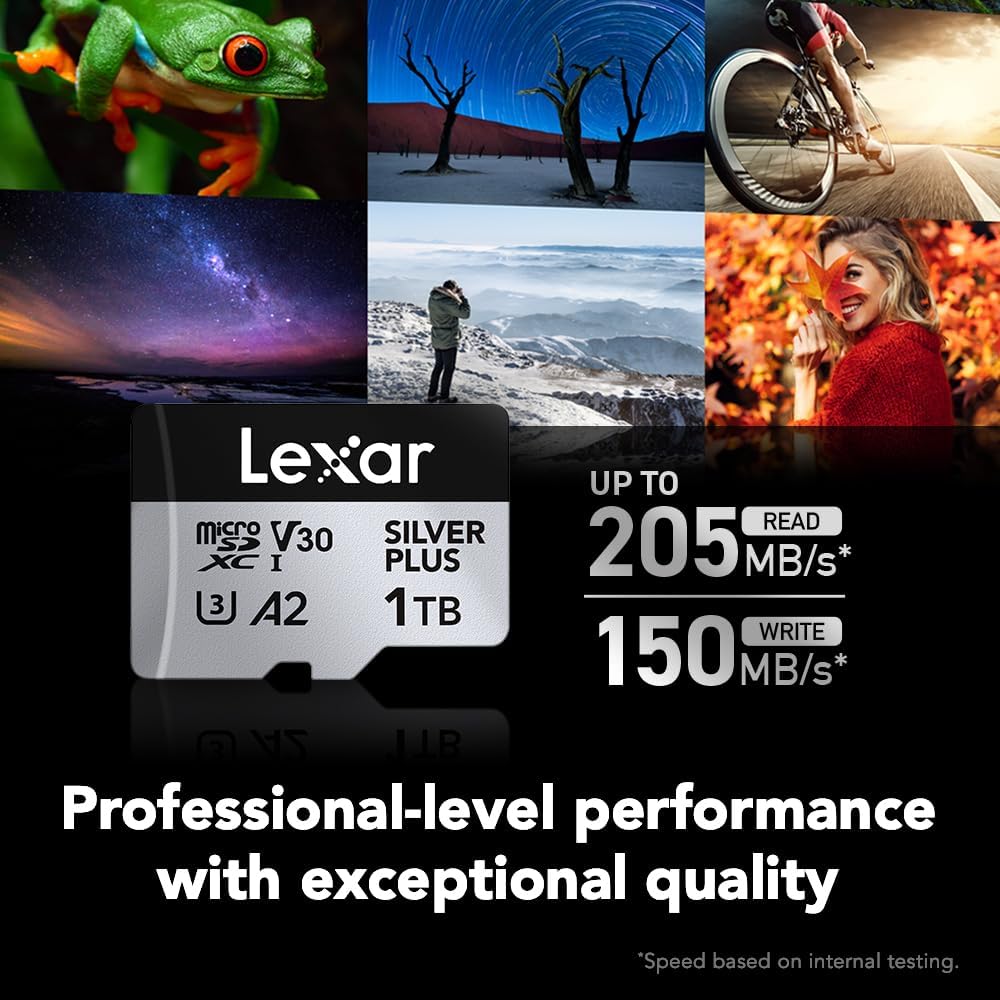 Lexar Professional Silver Plus 1TB microSDXC UHS-I V30 (205MB/s)