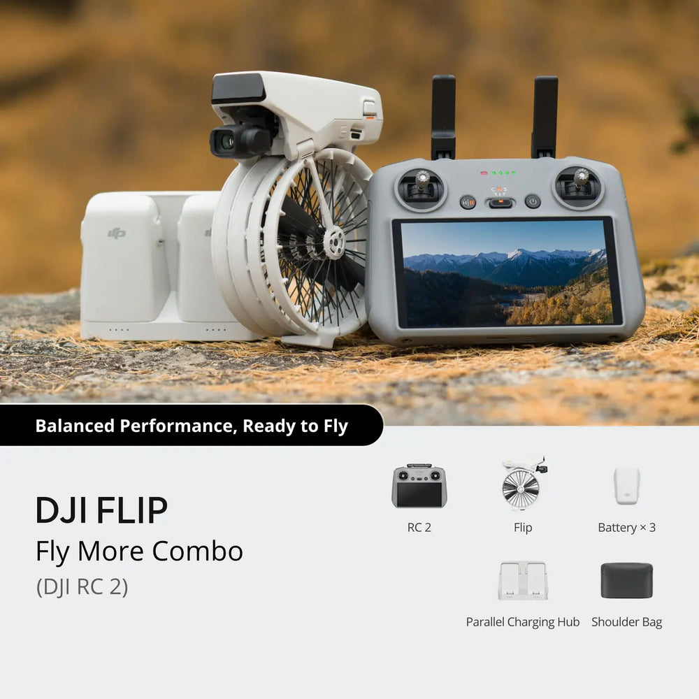 DJI Flip Drohne Fly More Combo mit RC2 Fernsteuerung