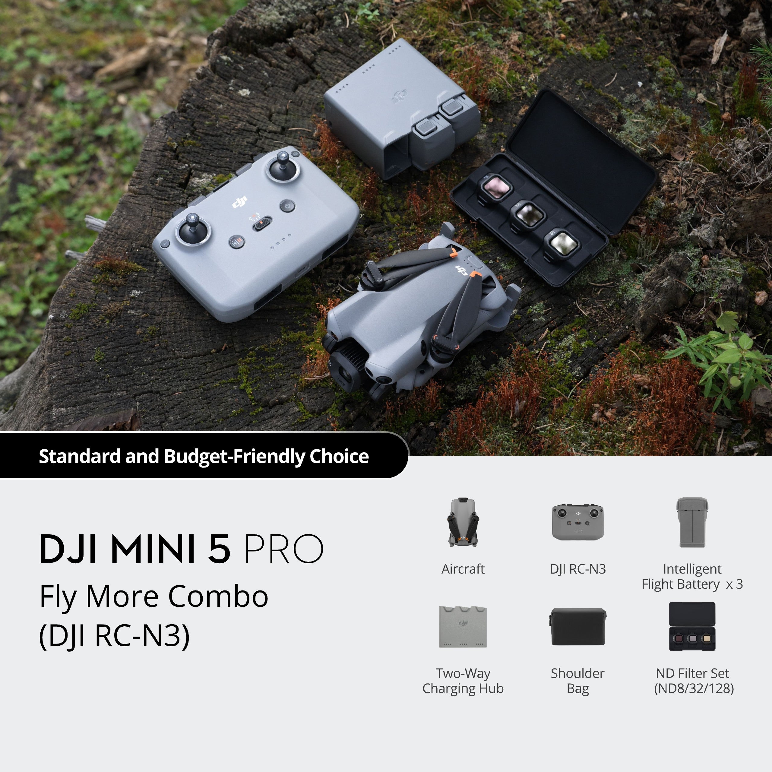 DJI Mini 5 Pro Drohne Fly More Combo mit RC-N3 Fernsteuerung