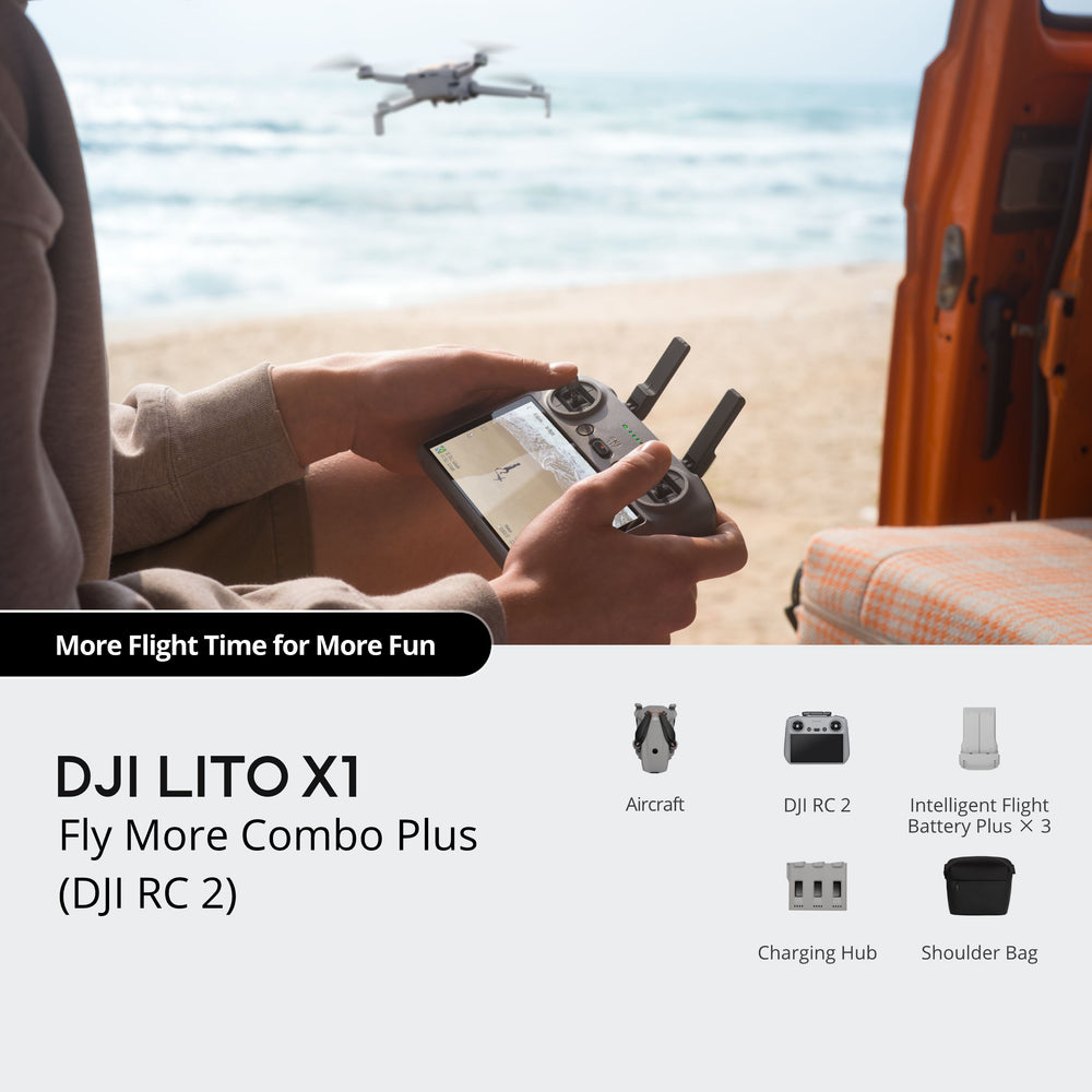 DJI Lito X1 Drone Fly More Combo Plus with RC 2 Controller