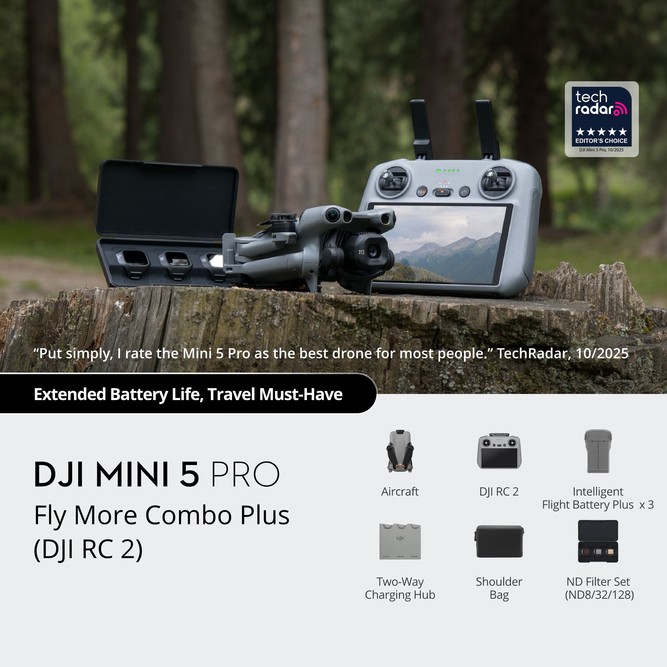 DJI Mini 5 Pro Drohne Fly More Combo Plus mit RC 2 Fernsteuerung