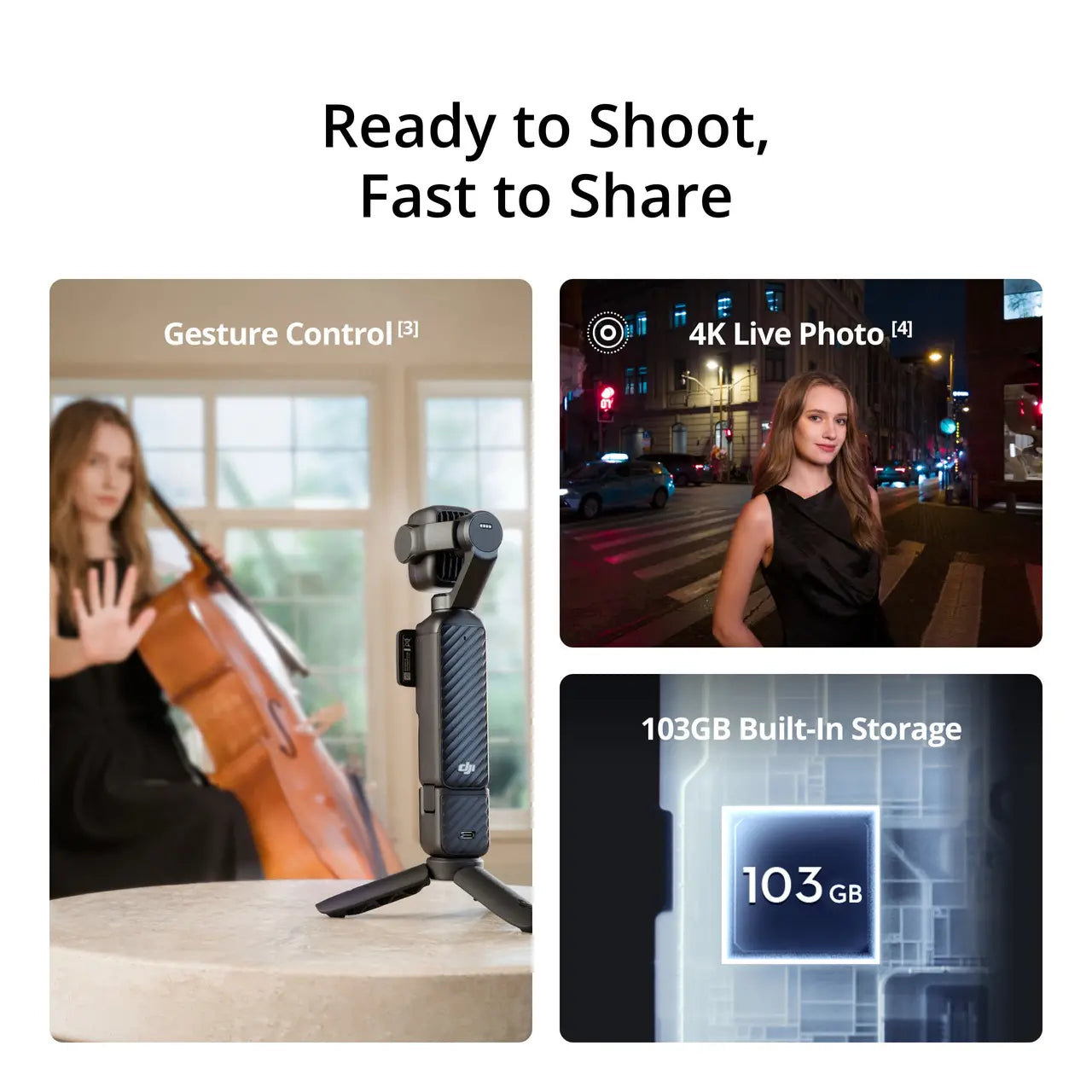 DJI Osmo Pocket 4P Handheld Gimbal Camera (Vlog Combo)