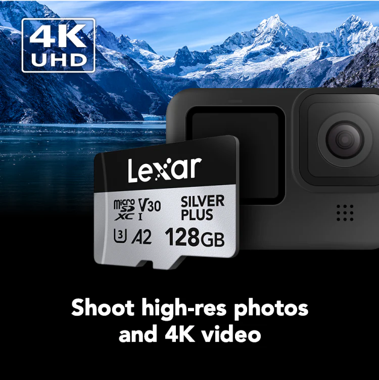 Lexar Professional Silver Plus 128GB microSDXC UHS-I V30 (205MB/s)