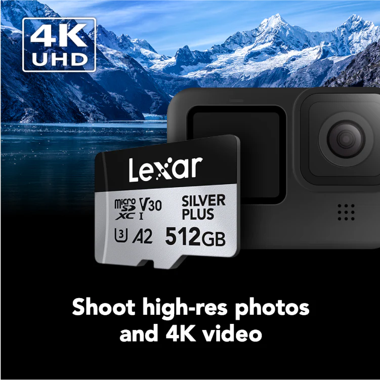 Lexar Professional Silver Plus 512GB microSDXC UHS-I V30 (205MB/s)
