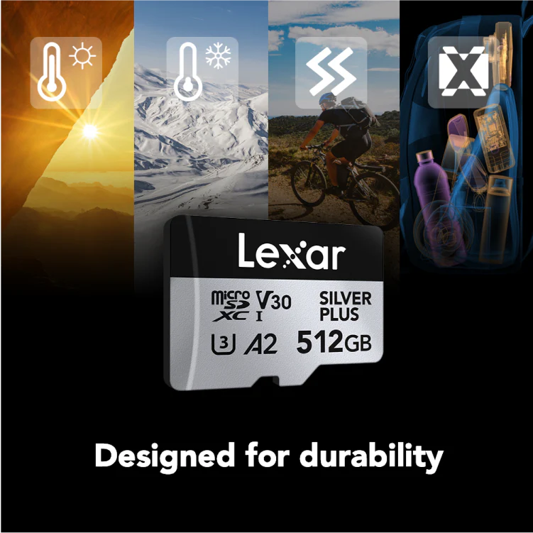 Lexar Professional Silver Plus 512GB microSDXC UHS-I V30 (205MB/s)
