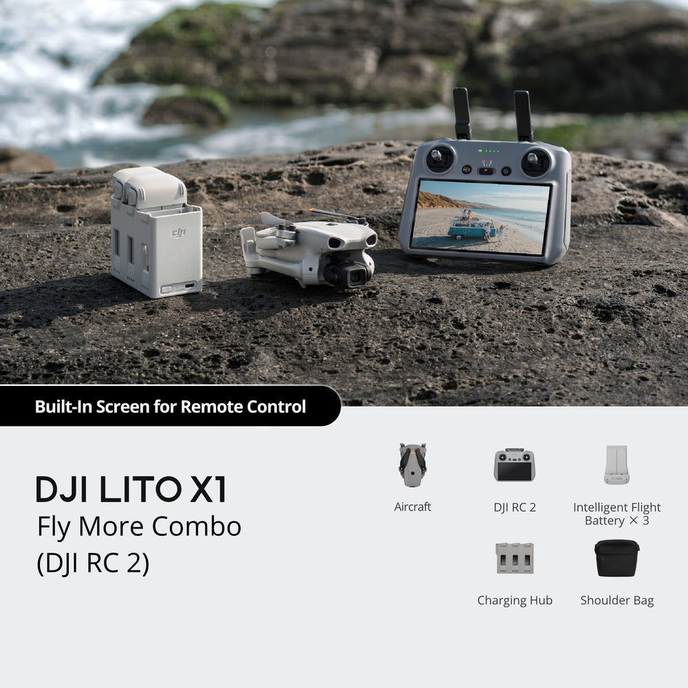 DJ Lito X1 Drone Fly More Combo with RC 2 Controller