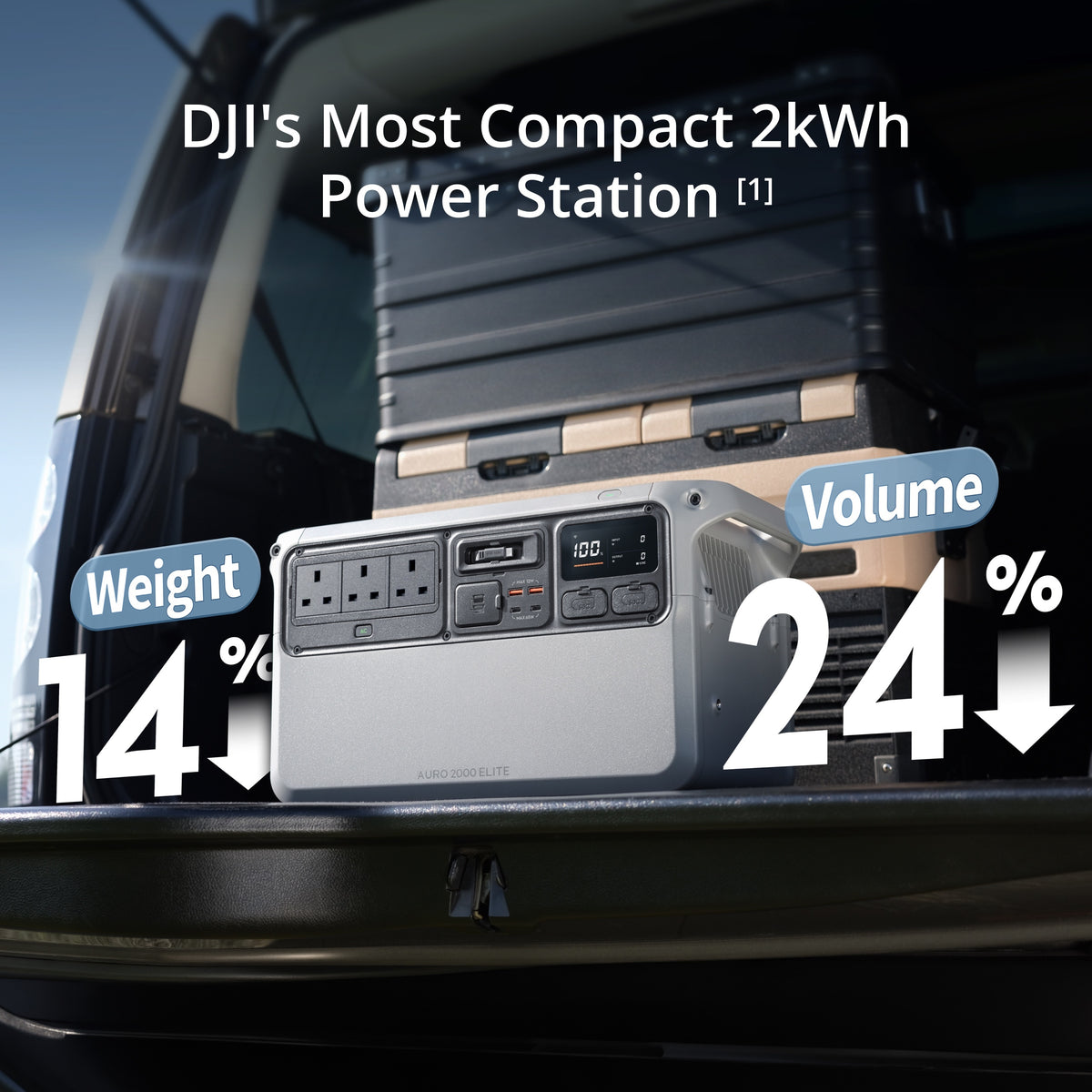 DJI Power Auro 2000 Elite 2-kWh-tragbare Powerstation