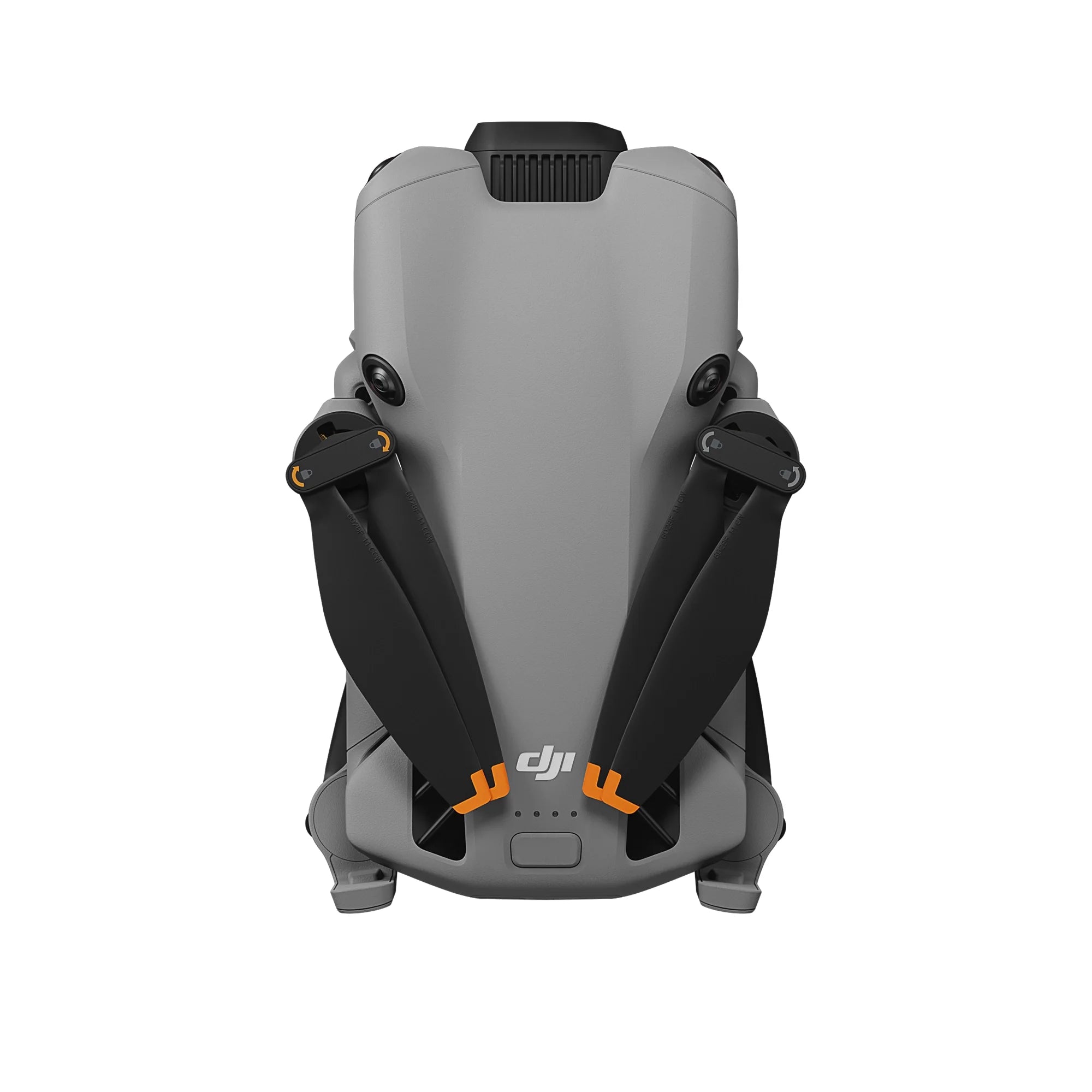 Folded top view of the DJI Mini 5 Pro drone on a white background