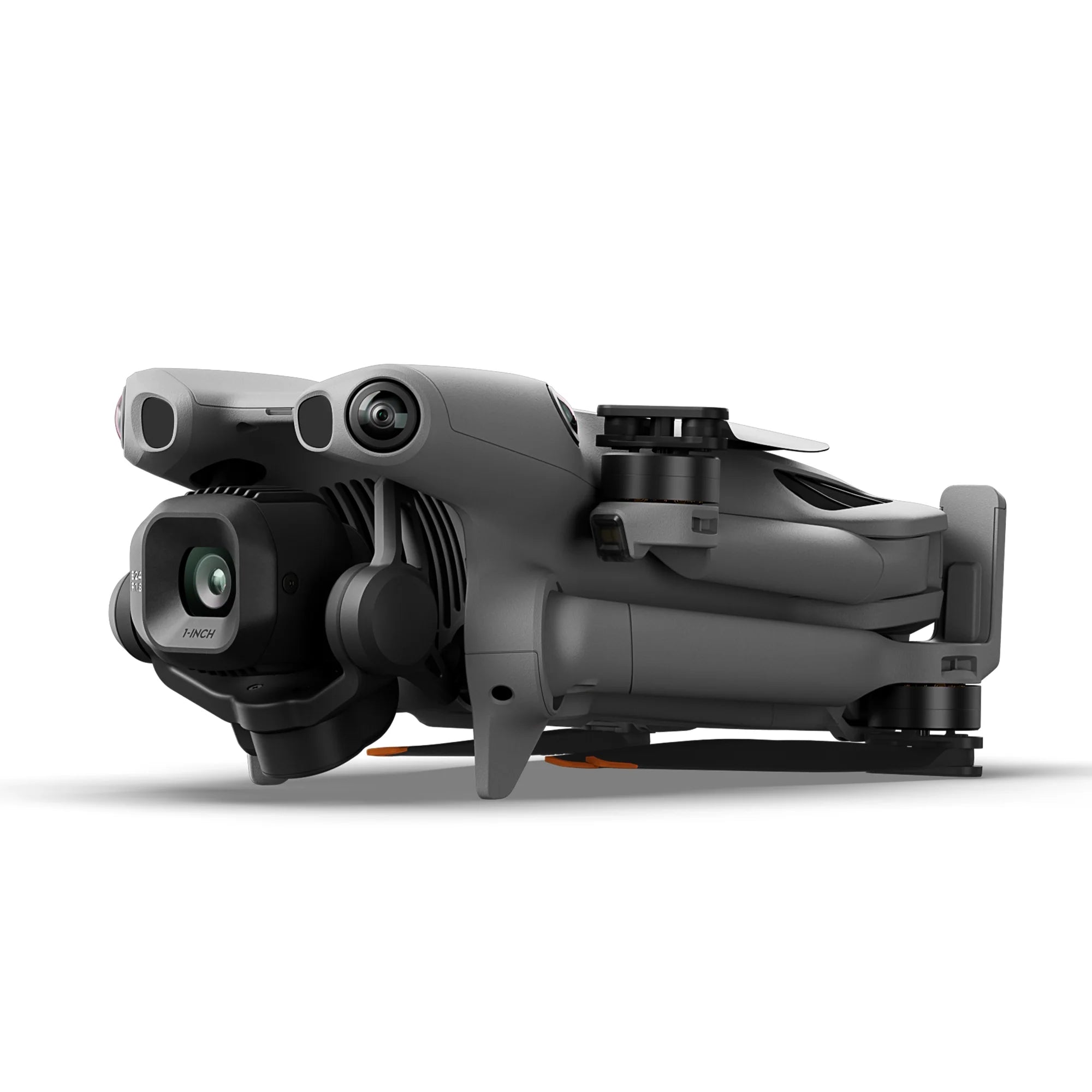 Front-side view of a folded DJI Mini 5 Pro drone on a what background