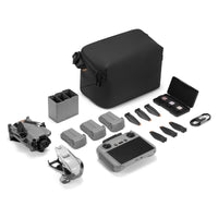 DJI Mini 5 Pro Fly More Combo with RC 2 controller contents on a white background
