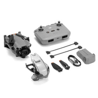 Box contents of a DJI Mini 5 Pro with RC-N3 controller on a white background 